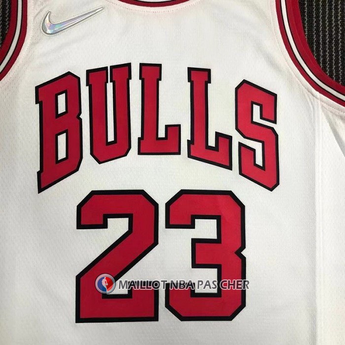 Maillot Chicago Bulls Michael Jordan NO 23 Association 2021 Blanc
